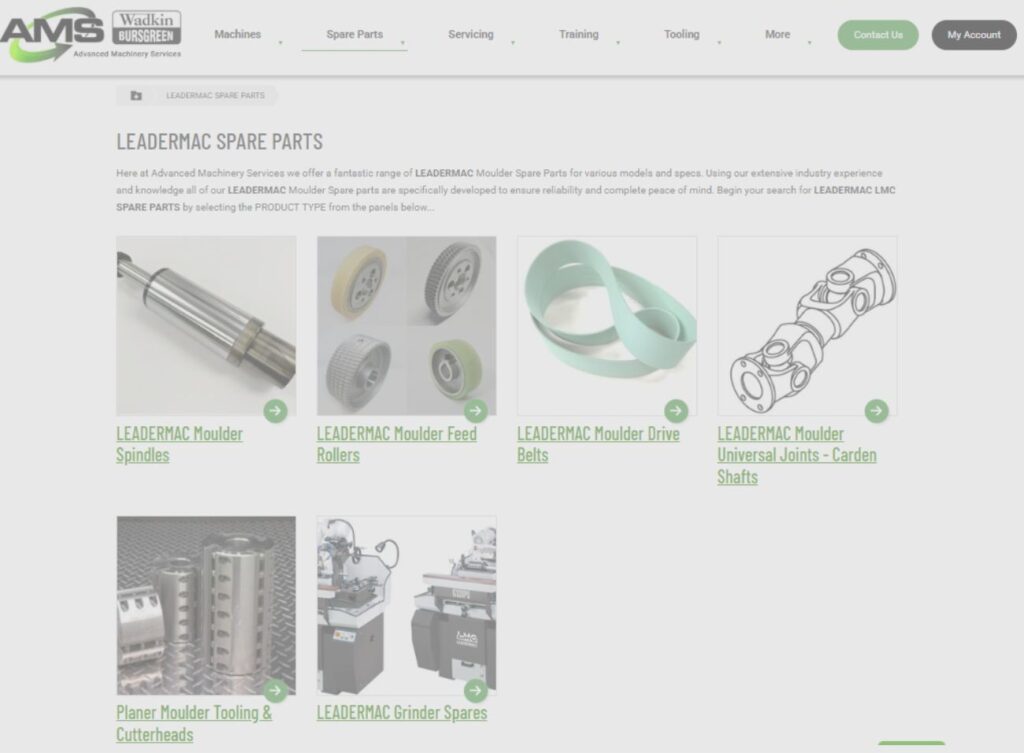 spared parts and tooling leadermac